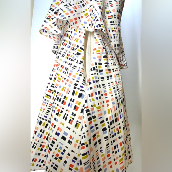 CeCe by Cynthia Steffe Strappy Summer Dress-White with Geometric Pattern-Size 0 - Picture 7 of 14